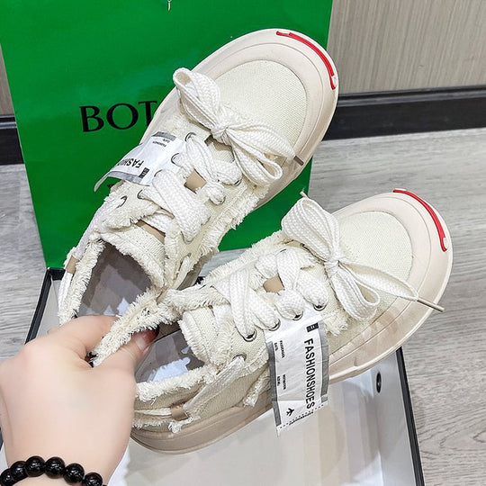Damen Sneakers mit trendigem Design und rutschfester Sohle EB