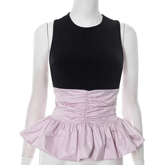 Damen Trendiges Rüschen-Top mit figurformendem Design EB