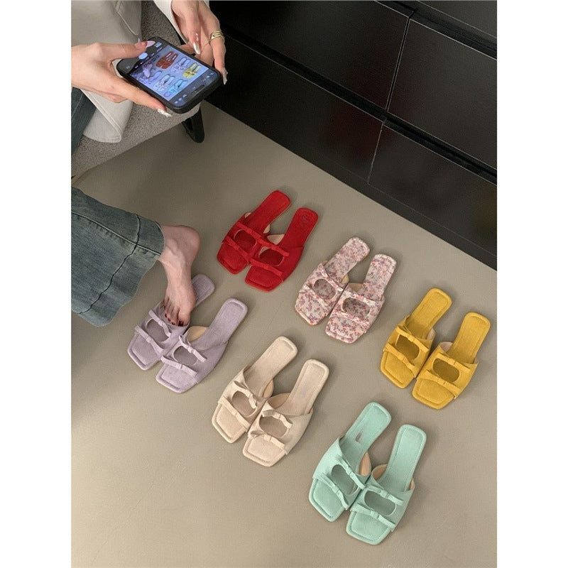 Damen modische Riemchensandalen mit eleganten Schleifen EB