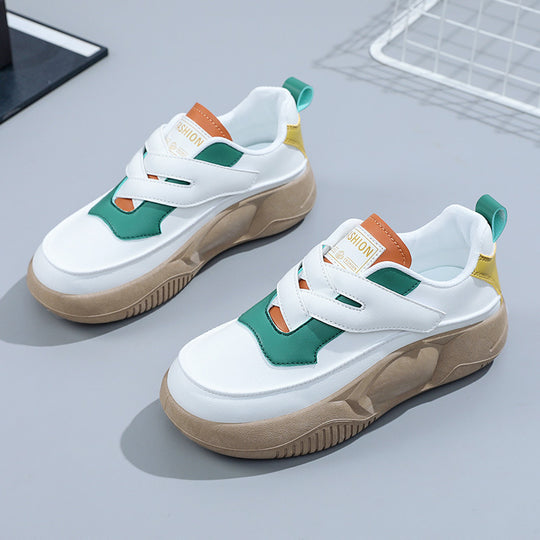 Damen trendige Sneakers mit verstärktem Knöchel und elastischem Riemensystem EB