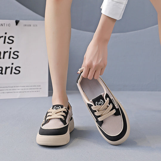 Damen Bequeme Sneakers mit luftigen Mesh-Einsätzen und auffälligem Design EB