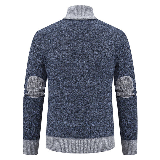 Herren Strickjacke mit modernem Zipper und hochwertiger Struktur EB