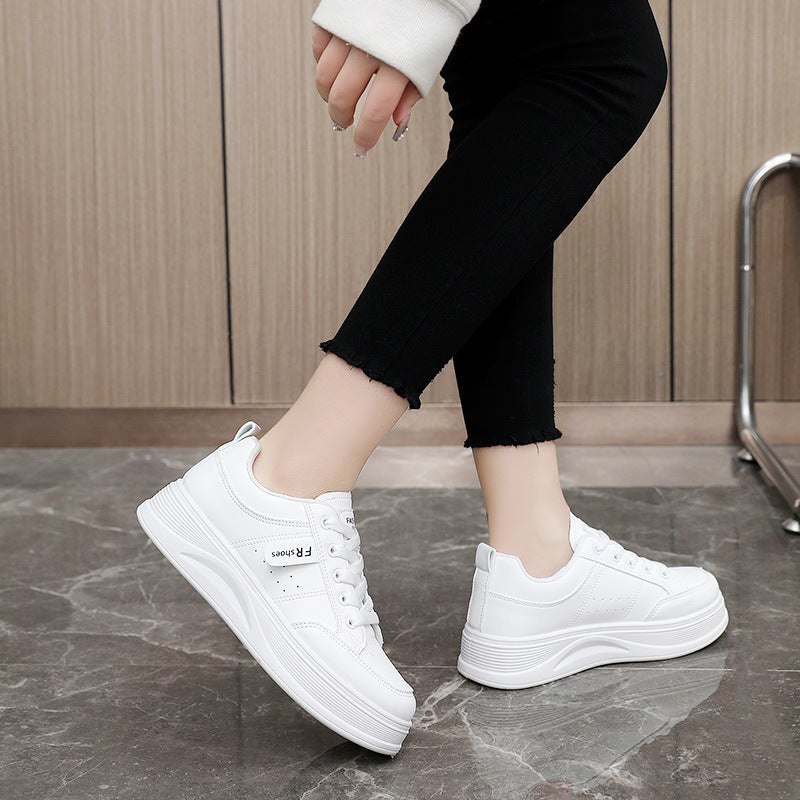 Damen modische Plateau-Sneaker mit atmungsaktiver Mesh-Oberfläche und rutschfester Sohle EB