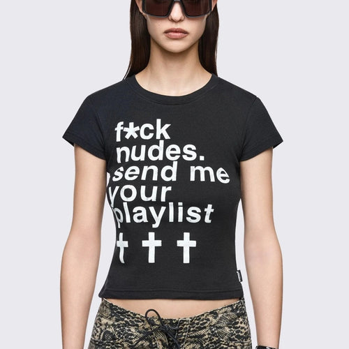 Damen Crop-Top mit auffälligem Grafikdesign EB