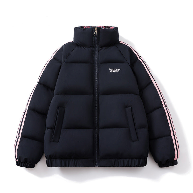 Damen Modische gepolsterte Winterjacke mit sportlichem Design und Baumwollfutter EB