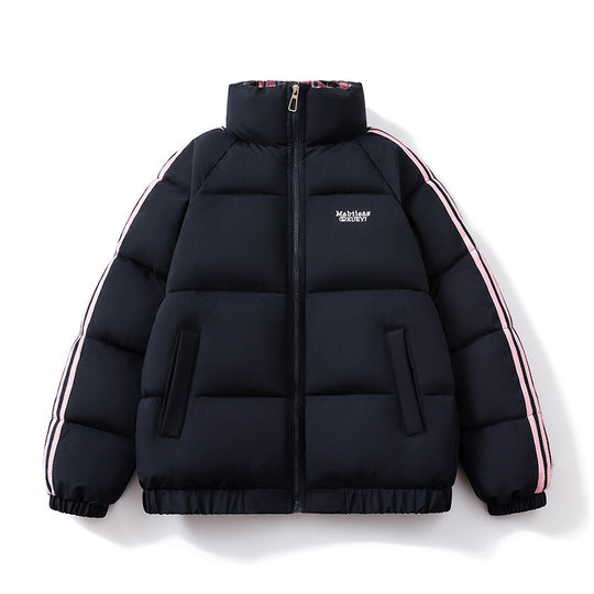 Damen Modische gepolsterte Winterjacke mit sportlichem Design und Baumwollfutter EB