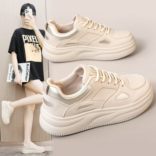 Damen sportliche Sneakers mit atmungsaktivem Obermaterial und stabiler Profilsohle EB