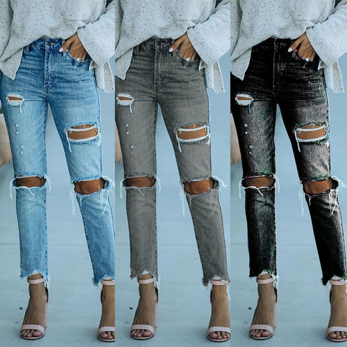 Damen destroyed Jeans EB