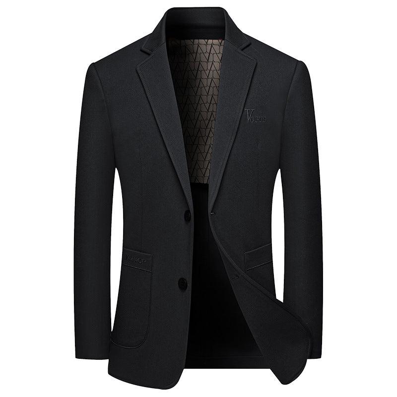 Herren Modernes Einreihiges City-Blazer mit aufgesetzten Taschen und leichter Halbfütterung EB