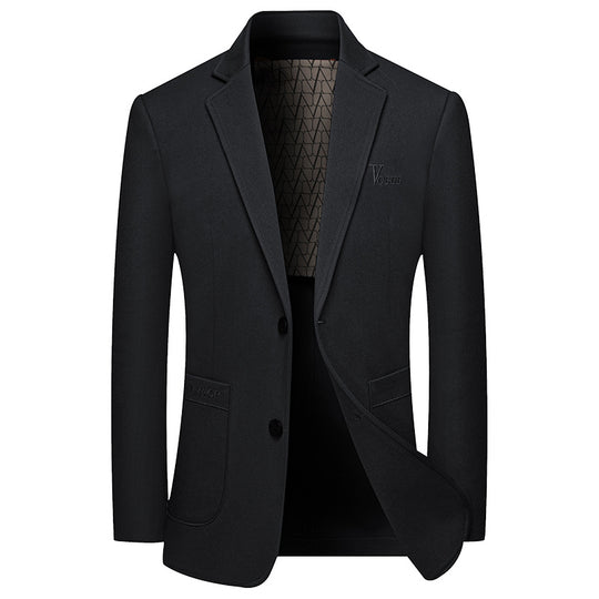 Herren Modernes Einreihiges City-Blazer mit aufgesetzten Taschen und leichter Halbfütterung EB