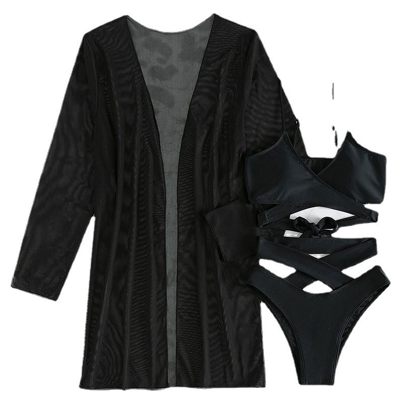 Damen Bikiniset mit verstellbaren Trägern und raffiniertem Schnitt EB