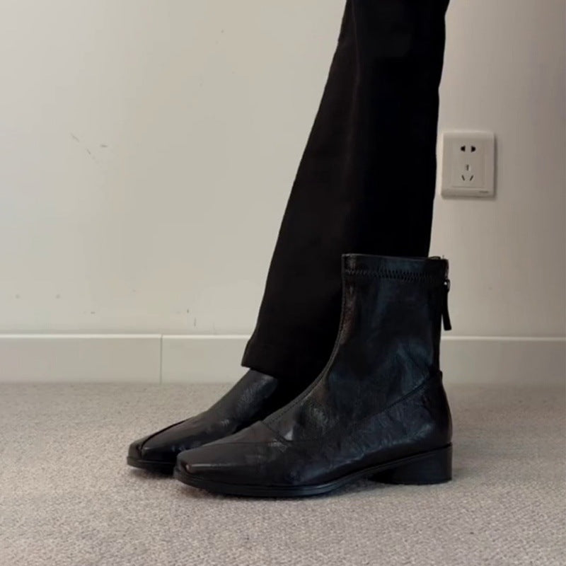 Damen elegante Chelsea Boots mit spitzem Fußteil EB