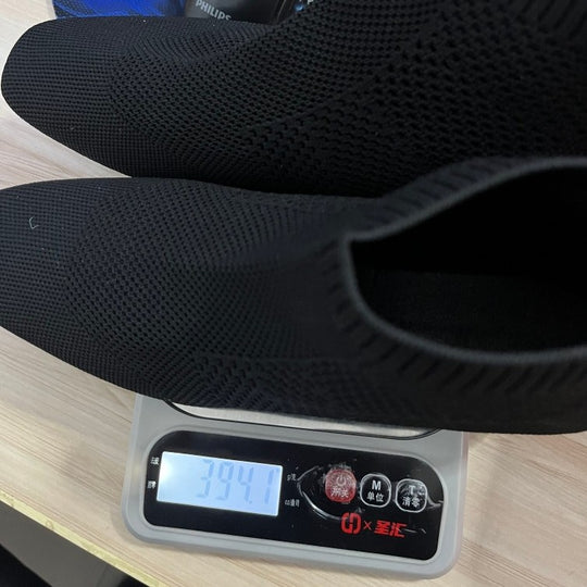 Damen nan gestrickte Sock-Boots mit elastischem Schaft, gepolsterter Innensohle und rutschfester Leichtsohle EB