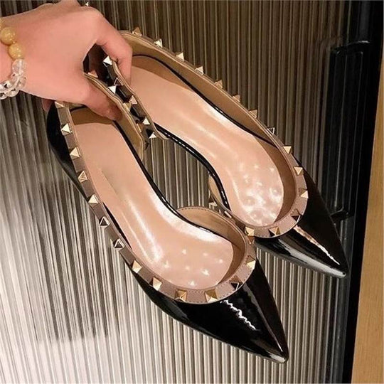 Damen spitze Pumps mit dekorativen Nieten EB