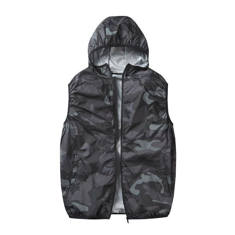 Unisex nan leichte winddichte Laufweste mit durchgehendem Reißverschluss und reflektierenden Details R&B