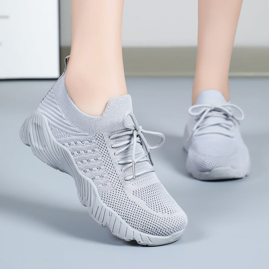 Damen Komfortable Leichtgewicht Sneakers mit atmungsaktivem Strickdesign EB