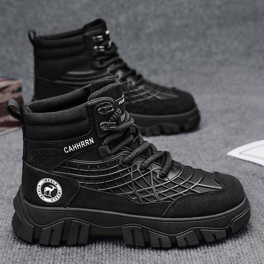 Damen Hohe und robuste Sneakers mit strapazierfähigem Obermaterial und rutschfester Sohle EB