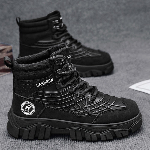 Damen Hohe und robuste Sneakers mit strapazierfähigem Obermaterial und rutschfester Sohle EB