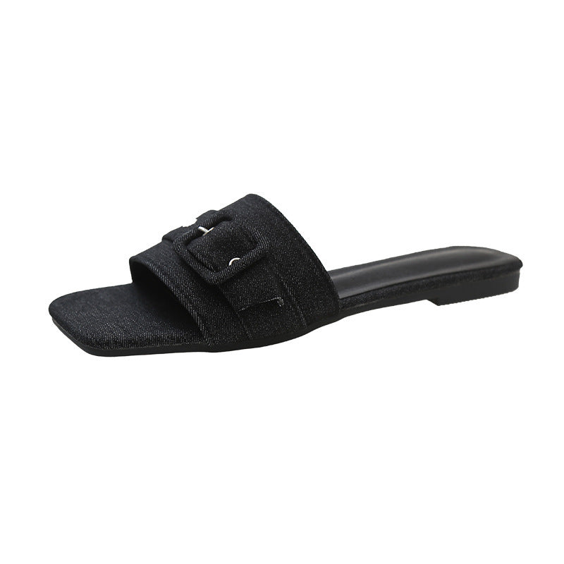 Damen Modische Riemensandalen mit Schnallenverschluss EB