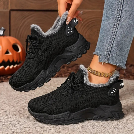 Damen Sportliche Sneaker mit kuscheligem Innenfutter EB