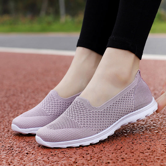Damen Bequeme Slip-On Sneakers mit atmungsaktiver Netzstruktur EB
