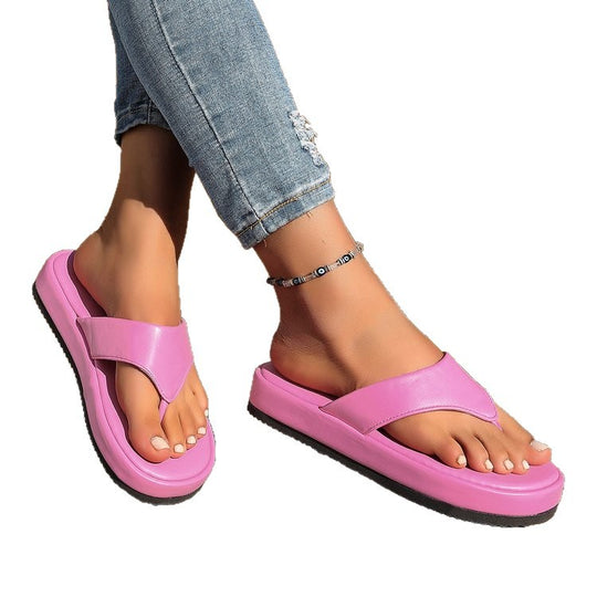 Damen komfortable Zehentrenner Sandalen EB