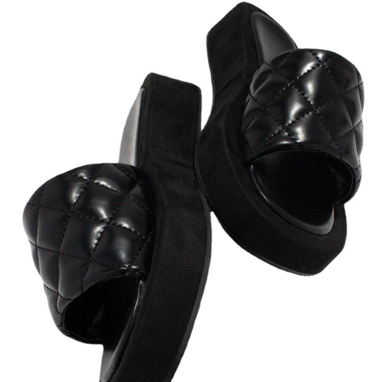 Damen Bequeme Slipper mit gepolstertem Riemen und rutschfester Sohle EB