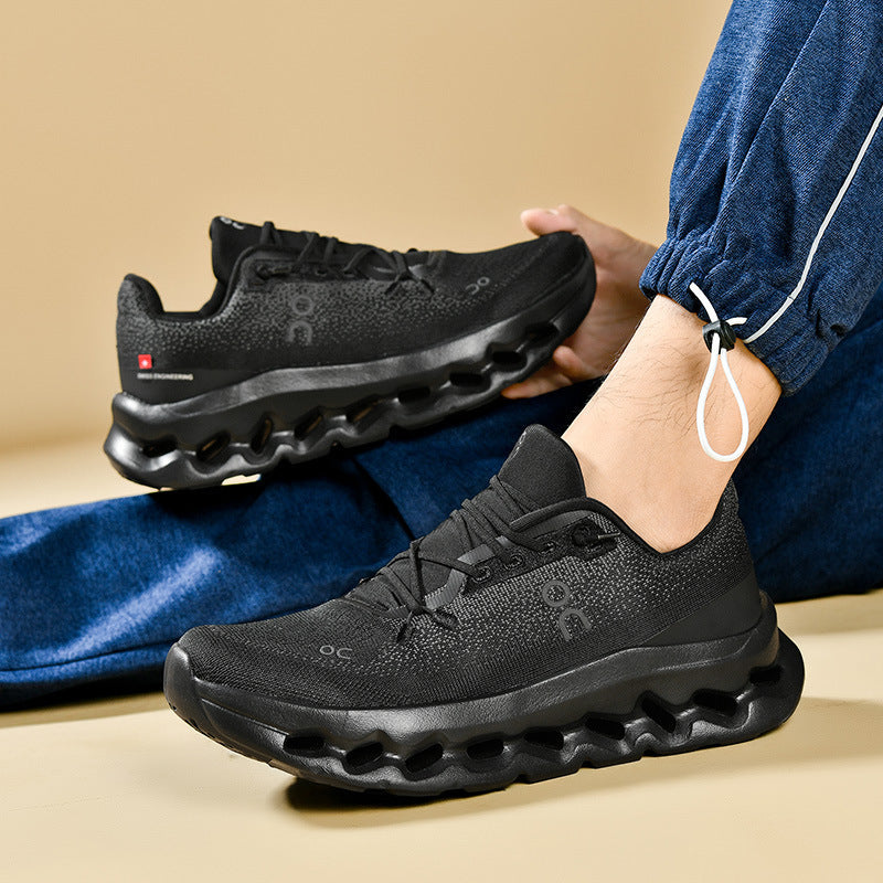Unisex leichte Performance-Laufschuhe mit Hohlkammer-Zwischensohle und nahtlosem Strickoberteil EB