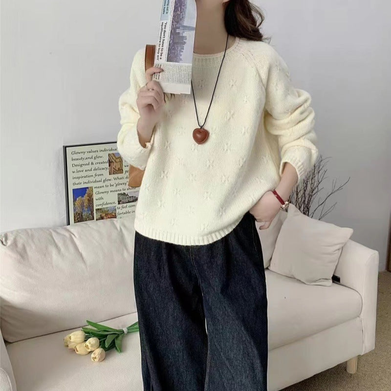 Damen Kuscheliger Strickpullover mit strukturiertem Muster EB