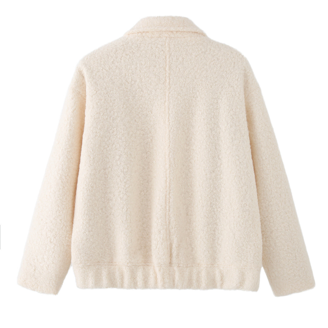 Damen kuschelige Teddyjacke im modernen Schnitt EB
