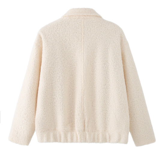 Damen kuschelige Teddyjacke im modernen Schnitt EB