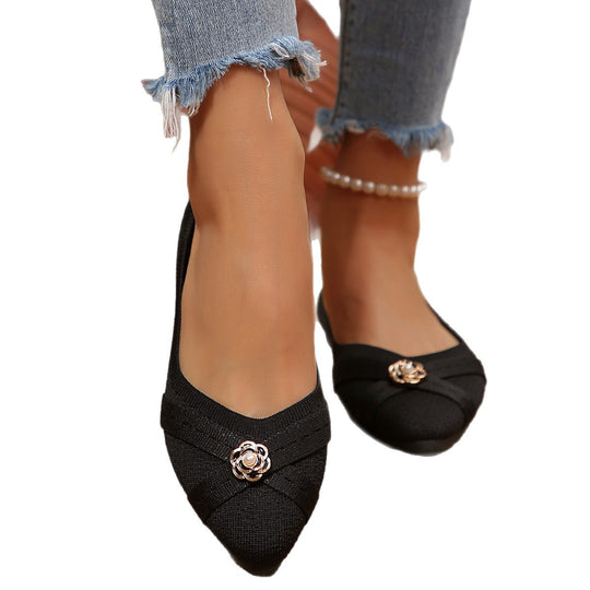 Damen Ballerinas mit dekorativem Schmuckdetail EB
