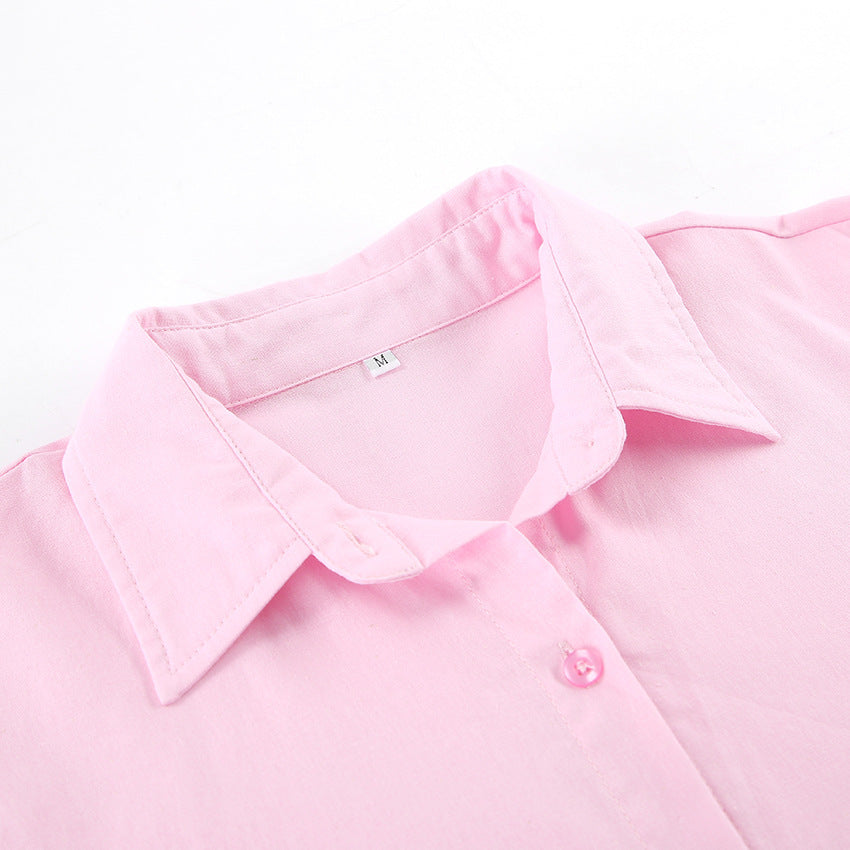 Damen Leinenhemd mit lässigem Schnitt und oversized Ärmeln EB
