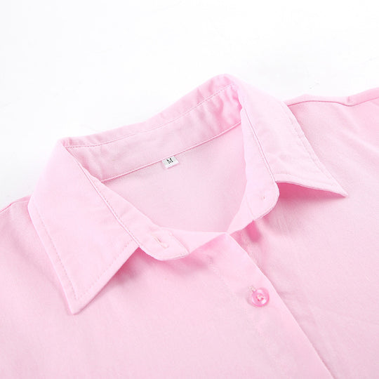 Damen Leinenhemd mit lässigem Schnitt und oversized Ärmeln EB