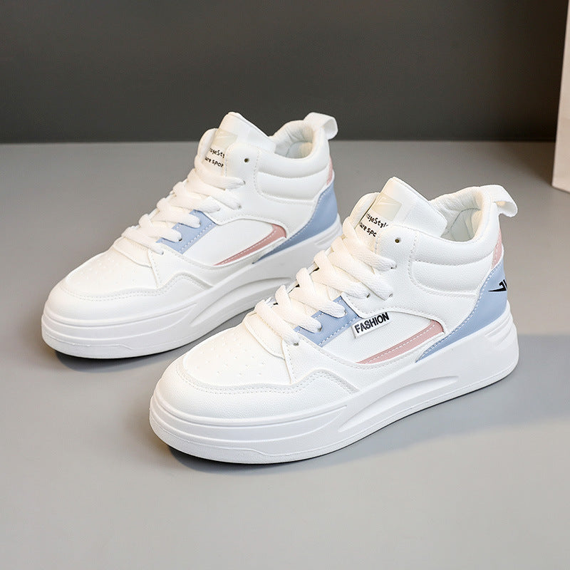Damen modische High-Top Sneaker mit atmungsaktivem Mesh und dämpfender Sohle EB