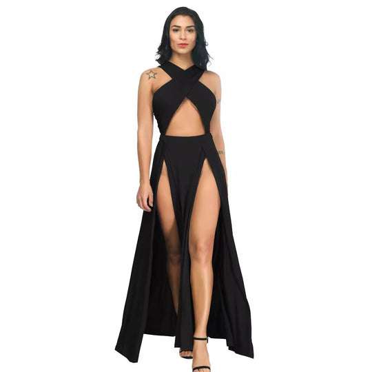 Damen atemberaubendes Wickelkleid mit raffiniertem Schnitt EB