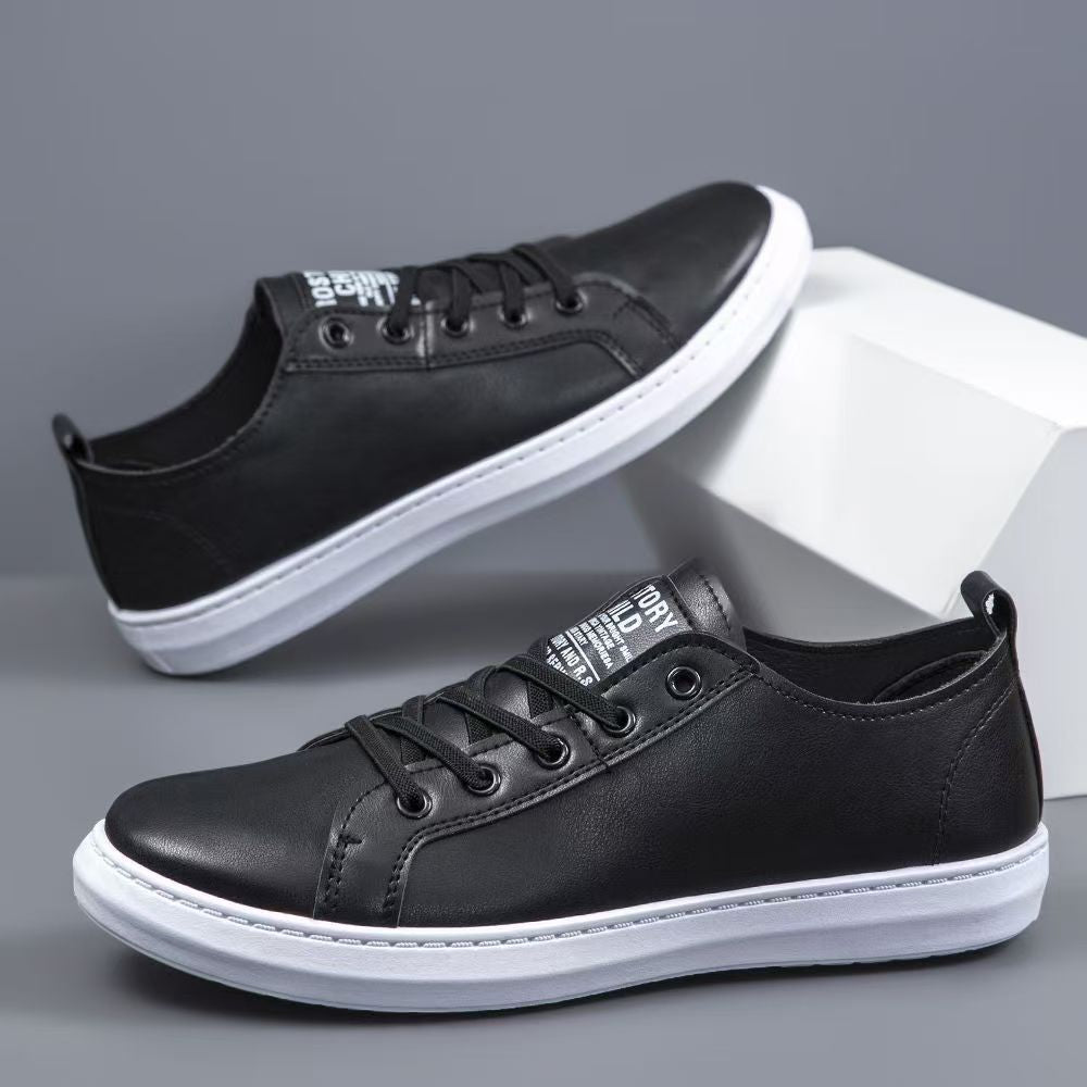 Herren Casual-Leder Sneakers mit rutschfester Sohle und atmungsaktivem Innenfutter EB