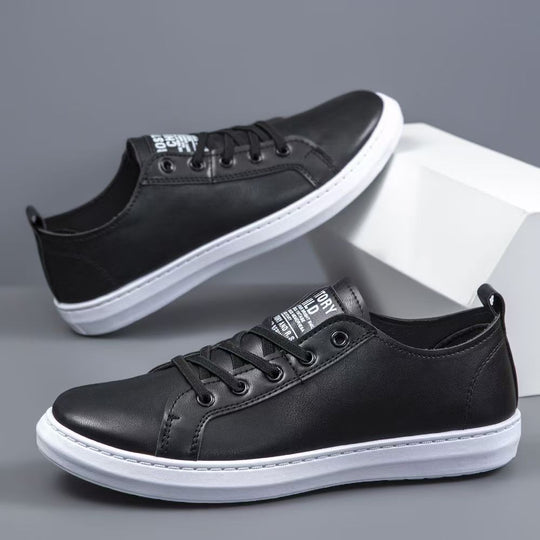 Herren Casual-Leder Sneakers mit rutschfester Sohle und atmungsaktivem Innenfutter EB