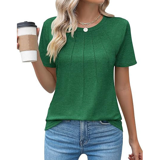 EB | Plissee-T-Shirt mit Rundhalsausschnitt