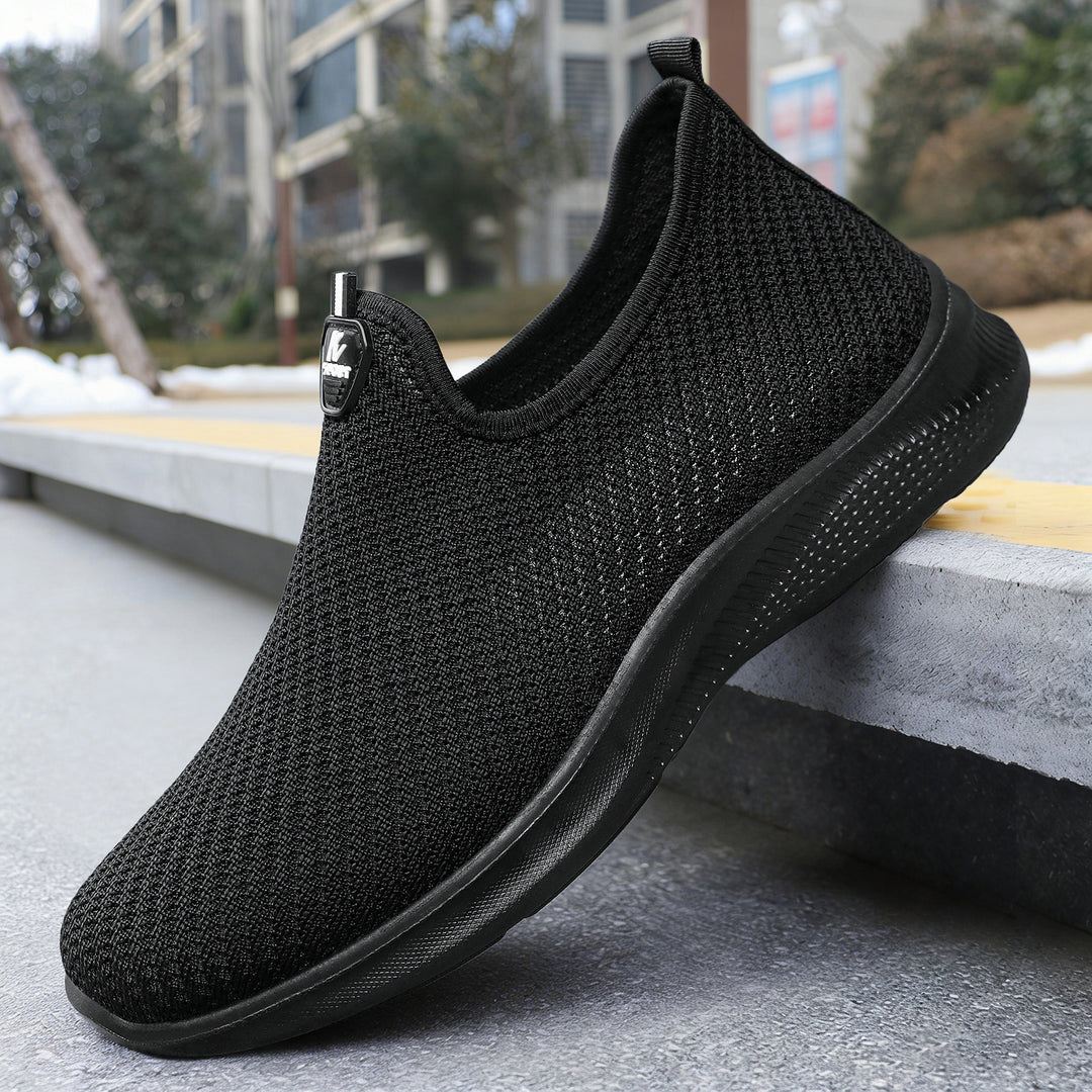 Damen Bequeme und leichte Slip-On Sneakers mit atmungsaktiver Struktur EB