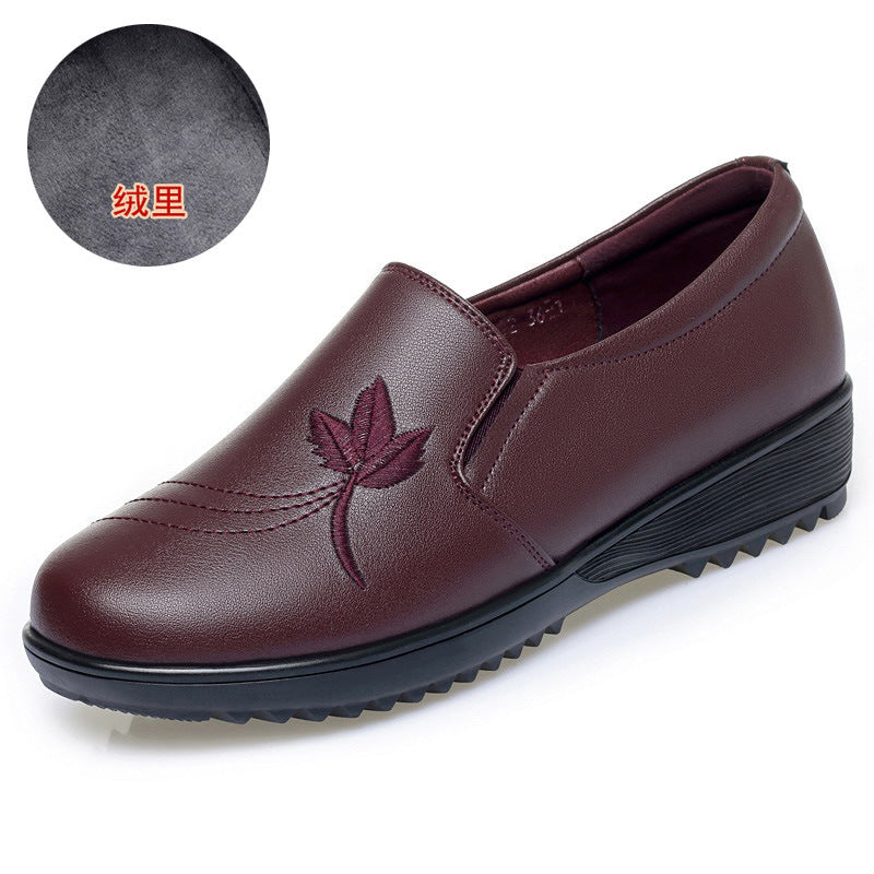 Damen Elegante Slip-On Schuhe mit floralem Design und rutschfester Sohle EB