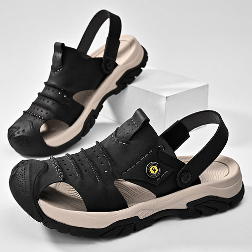 Herren Outdoor Freizeitsandalen mit rutschfester Sohle und verstellbarem Riemen EB