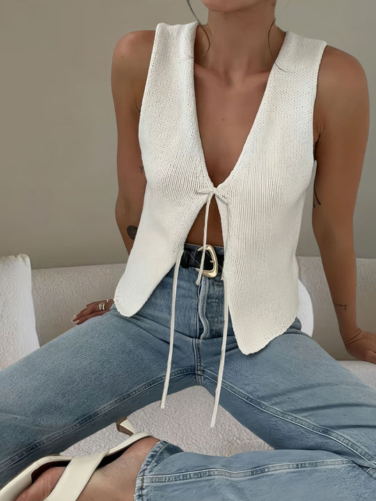 Damen Crop-Oberteil mit raffiniertem Schnürdesign EB