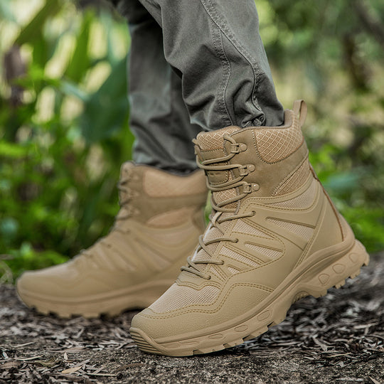Herren Outdoor-Tactical Boots mit robuster Konstruktion und hohem Knöchelstütz EB