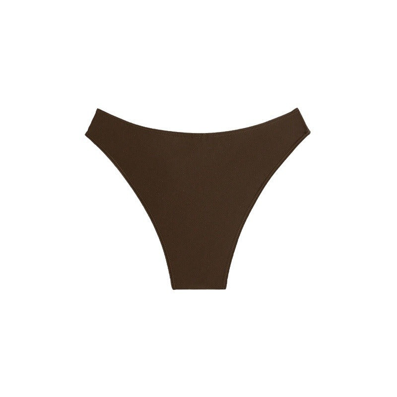 Damen Hochgeschnittener Bikini-Slip mit dekorativen Ringen EB