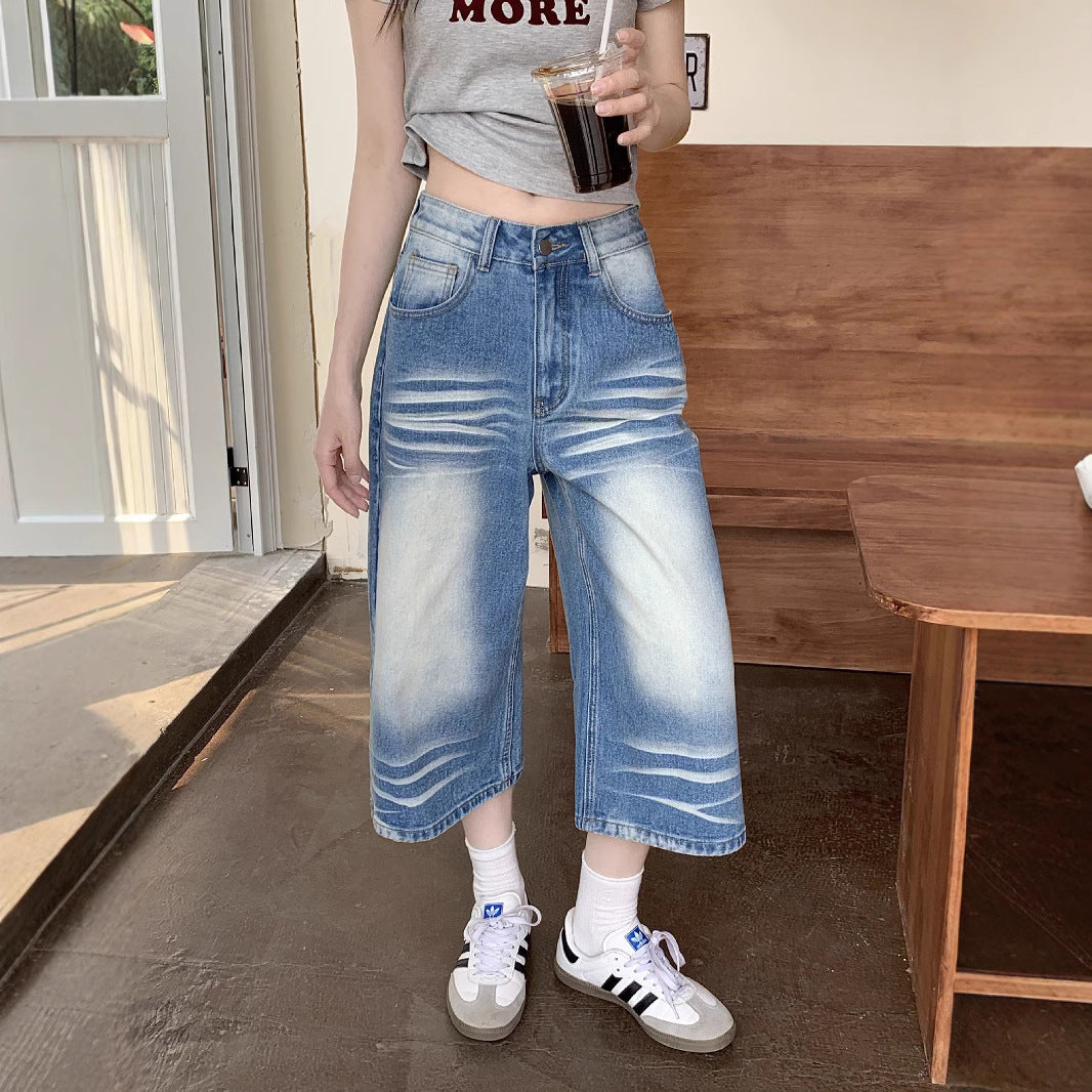 Damen weit geschnittene Jeanshose EB