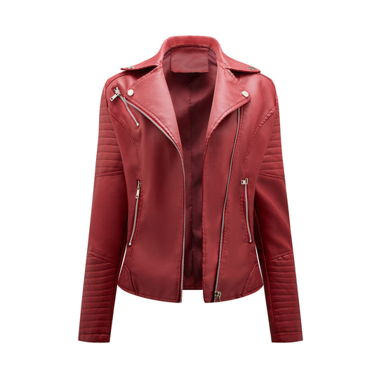 Damen Bikerjacke mit modischen Steppdetails und asymmetrischem Reißverschluss EB