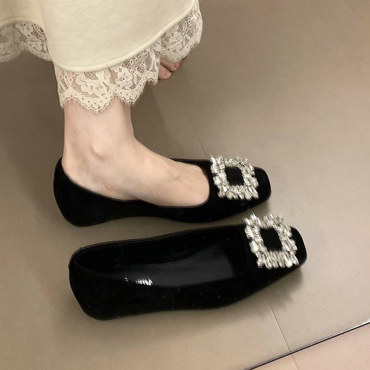 Damen Ballerinas mit funkelndem Schmuckdetail und bequemer Sohle EB