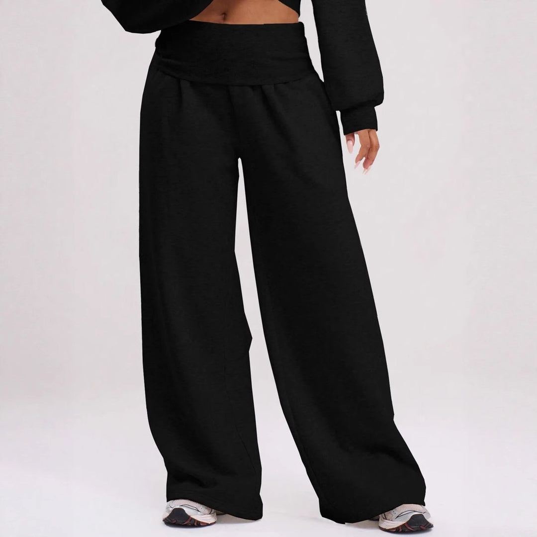Damen Lässige weit geschnittene Freizeithose EB