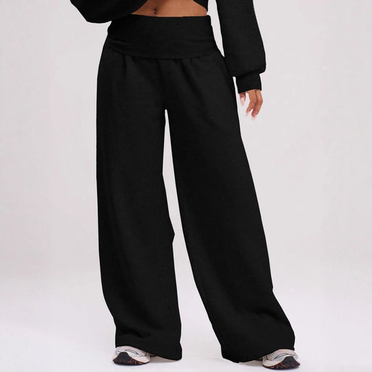 Damen Lässige weit geschnittene Freizeithose EB